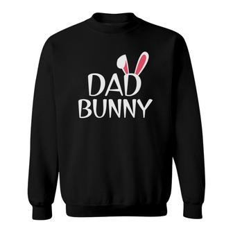 Mens Dad Bunny Family Rabbit Matching Couple Daddy Easter Sweatshirt | Mazezy