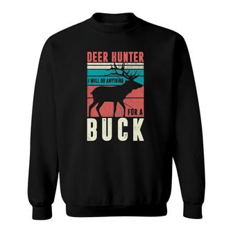 Mens Deer Hunting Hunter Buck Antler Sweatshirt | Mazezy