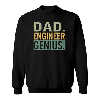 Mens Fathers Day Dad Engineer Genius Engineering Daddy Papa Sweatshirt | Mazezy
