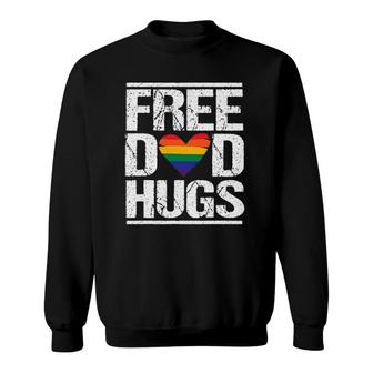 Mens Free Dad Hugs Lgbt Pride Stepfather Daddy Papa Sweatshirt | Mazezy