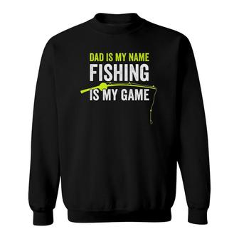 Mens Funny Fishing Gift For Dad Who Loves To Fish Fishing Pole Sweatshirt | Mazezy