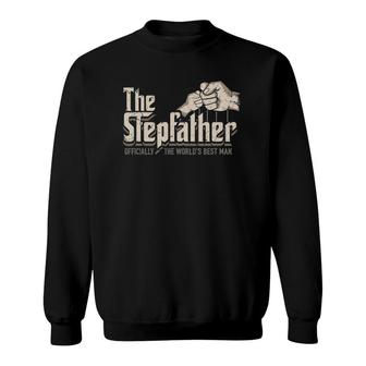 Mens Funny Stepdad Gifts Stepfather Officially World's Best Man Sweatshirt | Mazezy AU