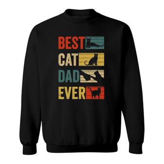 Mens Funny Vintage Cat Daddy Tee Father's Day Best Cat Dad Ever Sweatshirt | Mazezy