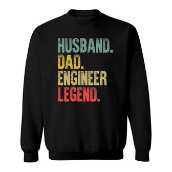 Mens Funny Vintage Husband Dad Engineer Legend Retro Sweatshirt | Mazezy