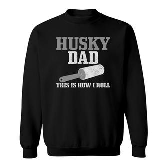 Mens Husky Dad Dog Hair Funny Siberian Husky Sweatshirt | Mazezy