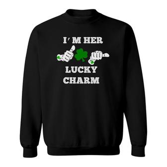 Mens I'm Her Lucky Charm St Patrick's Day Couples S For Women Sweatshirt | Mazezy