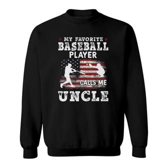 Mens My Favorite Baseball Player Calls Me Uncle Sweatshirt | Mazezy