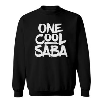 Mens One Cool Saba - Grandfather Dad Gift Tee Sweatshirt