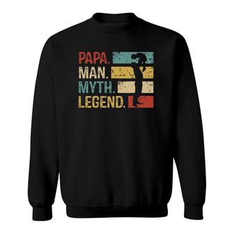 Mens Papa Man Myth Legend S Vintage Dad Gift Sweatshirt | Mazezy DE