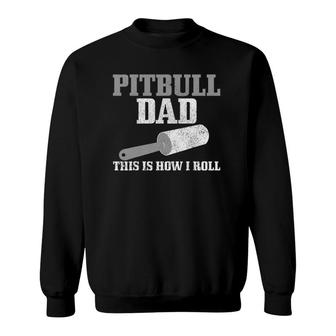 Mens Pitbull Dad Dog Hair Funny Pitbull Sweatshirt | Mazezy