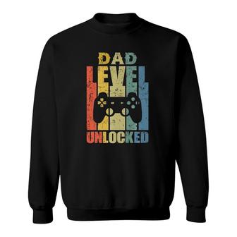 Mens Pregnancy Announcement Dad Level Unlocked Soon To Be Father Sweatshirt | Mazezy CA