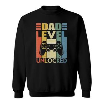 Mens Pregnancy Announcement Dad Level Unlocked Soon To Be Father Sweatshirt | Mazezy UK