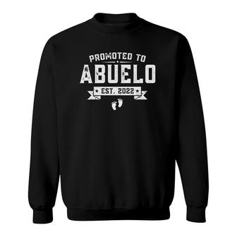 Mens Promoted To Abuelo Est 2022 Fathers Day Sweatshirt | Mazezy