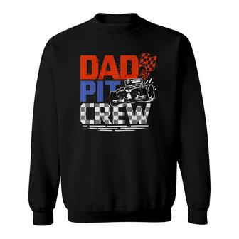 Mens Race Car Themed Birthday Party Gift Dad Pit Crew Costume Sweatshirt | Mazezy