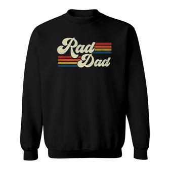 Mens Rad Dad Retro Father's Day Top Sweatshirt | Mazezy