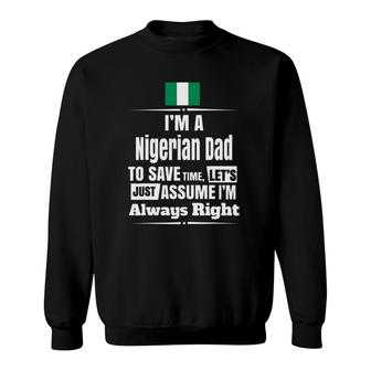Mens Storecastle I'm A Nigerian Dad Funny Father's Sweatshirt | Mazezy