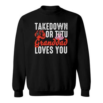 Mens Takedown Or Tutu Granddad Loves You Boxing Gender Reveal Sweatshirt | Mazezy