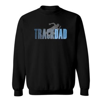 Mens Track Dad Track & Field Cross Country Runner Father's Day Sweatshirt | Mazezy