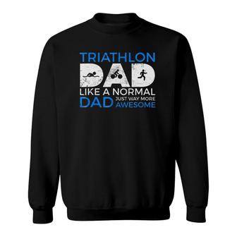 Mens Triathlon Dad Funny Triathlete Sweatshirt | Mazezy