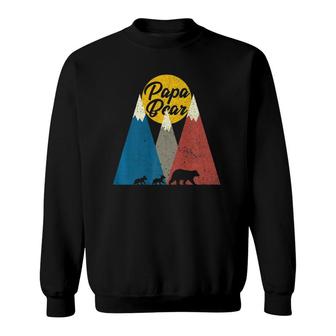 Mens Twin Dad Papa Bear Two Cubsfather's Day Gift Sweatshirt | Mazezy