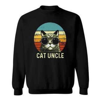 Mens Vintage Best Cat Uncle Ever Gift Funny Fathers Day Sweatshirt | Mazezy