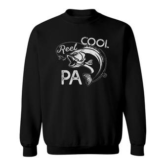 Mens Vintage Fishing Reel Cool Pa Funny Father's Day Sweatshirt | Mazezy
