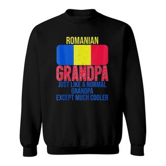 Mens Vintage Romanian Grandpa Romania Flag For Father's Day Sweatshirt | Mazezy