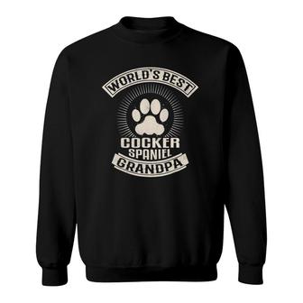 Mens World's Best Cocker Spaniel Grandpa Sweatshirt | Mazezy