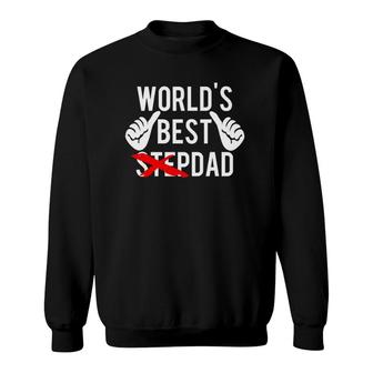 Mens World's Best Step Dad - Fun Christmas Gift Idea Sweatshirt | Mazezy