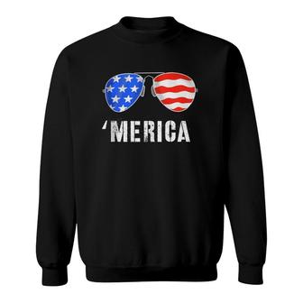 Merica Outfit- Mens Womens Kids 4Th Of July Merica Sweatshirt | Mazezy