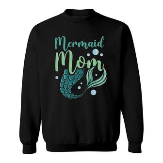 Mermaid Mom Mermaid Mama Daughter Kids Sweatshirt | Mazezy