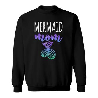 Mermaid Mom Mother Daughter Matching Family Gift Sweatshirt | Mazezy