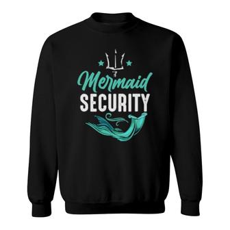 Mermaid Security Merman Swimmer Swimming Birthday Sweatshirt | Mazezy CA