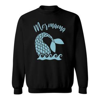 Mermama Scale Tail Mermaid Mom Sweatshirt | Mazezy