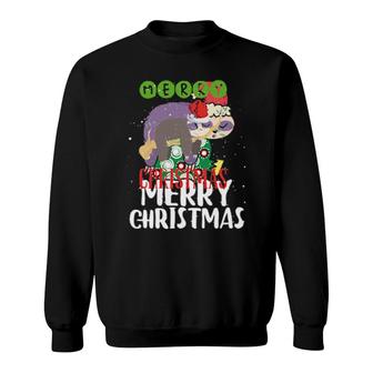 Merry Christmas Lazy Sloth Sleepy Slothie Christmas Sweatshirt | Mazezy
