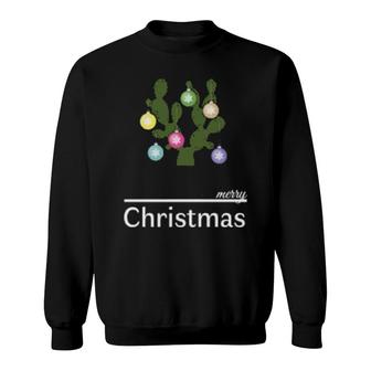 Merry Christmas Tree – Moderner, Cooler Kaktusweihnachtsbaum Sweatshirt | Mazezy
