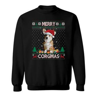 Merry Corgmas Ugly Corgi Christmas Dog Sweatshirt | Mazezy