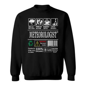 Meteorologist Skills Included Problem Solving Humor Sweatshirt | Mazezy