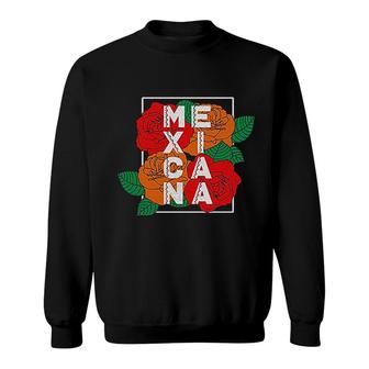 Mexicana Mexico Rose Graphic Cabrona Pero Cute Latina Af Cinco De Mayo Sweatshirt | Mazezy