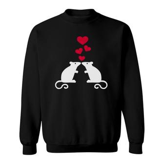 Mice In Love Valentine's Day Sweatshirt | Mazezy