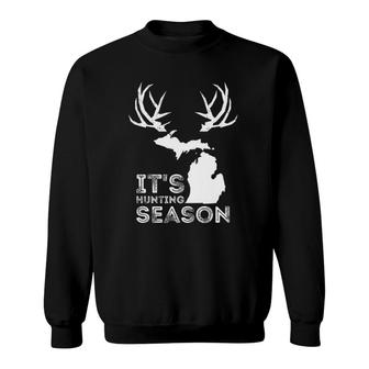 Michigan Hunting Gear Deer Antlers Sweatshirt | Mazezy
