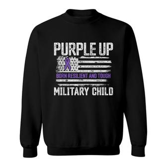 Military Child Military Kids Purple Up Military Child Sweatshirt - Seseable