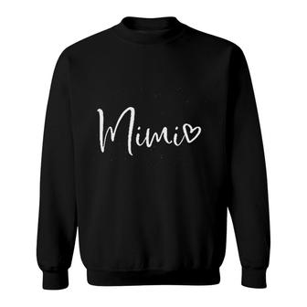 Mimi Heart Graphic Cute Grandma Sweatshirt | Mazezy