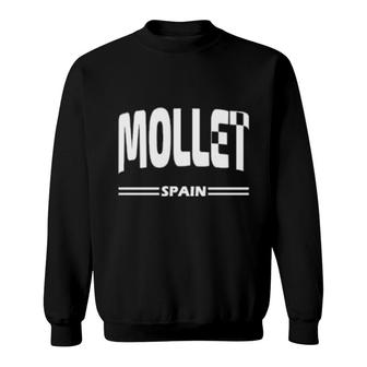 Mollet Spain Spanish City In White Sweatshirt | Mazezy