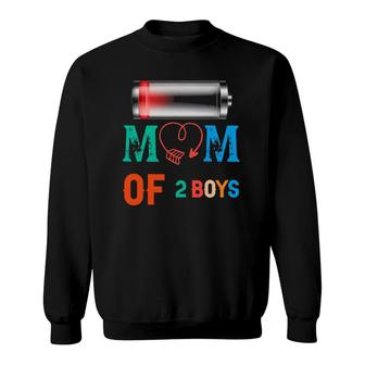 Mom Of 2 Boys Gift From Son Mothers Day Birthday Sweatshirt | Mazezy