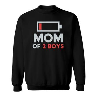 Mom Of 2 Boys Gift From Son Mothers Day Birthday Women Sweatshirt | Mazezy