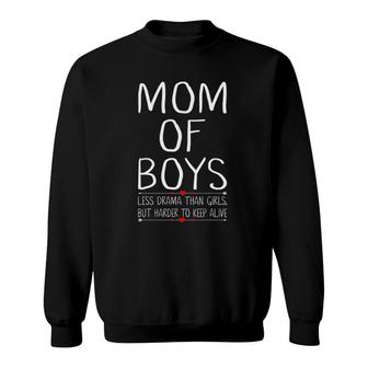Mom Of Boys Busy Mom Life Funny Motherhood Gifts For Mama Sweatshirt | Mazezy
