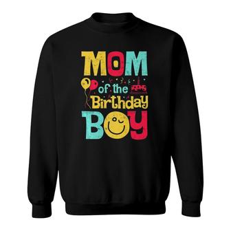 Mom Of The Birthday Boy Mother Mama Moms Women Gift Sweatshirt | Mazezy