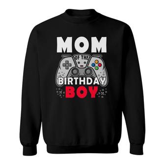 Mom Of The Birthday Boy Time To Level Up Video Game Birthday Sweatshirt | Mazezy