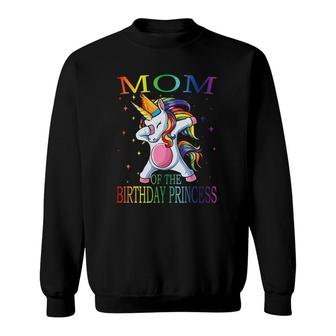 Mom Of The Birthday Princess Unicorn Sweatshirt | Mazezy
